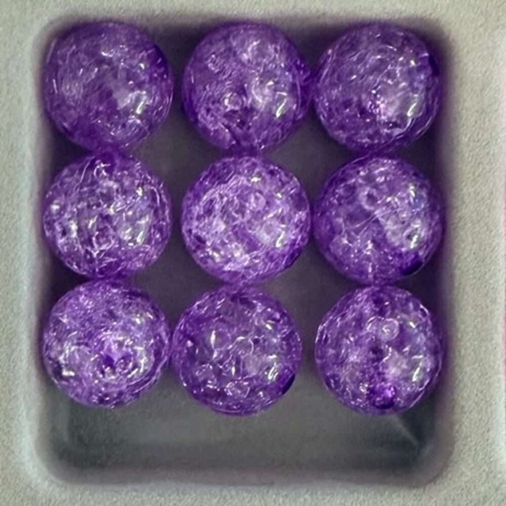 #8139 -  5-piece pack of cracked glass beads in the color shown above - 16mm